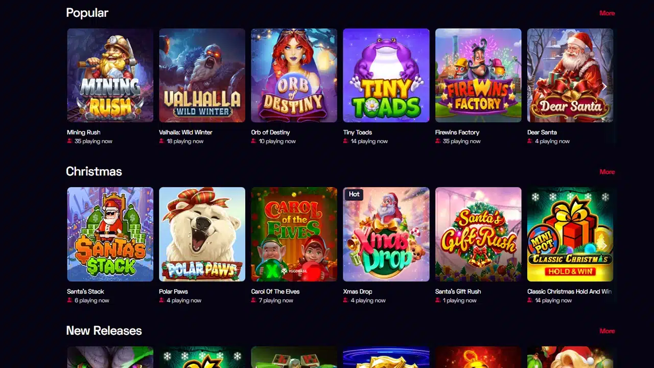 Ybets crypto casino games selection