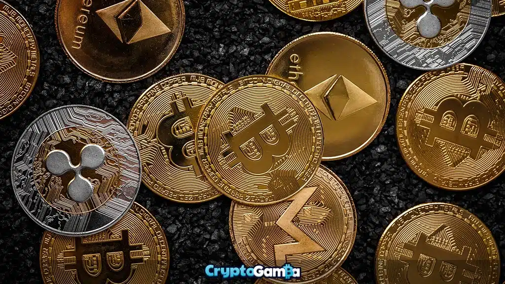 Set of Cryptocurrency coins