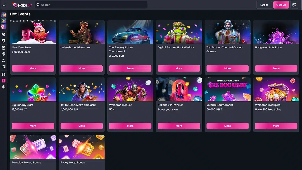 RakeBit crypto casino bonuses and promotions