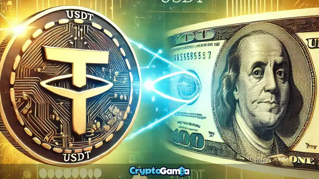 Fusion of USDT cryptocurrency and fiat currency