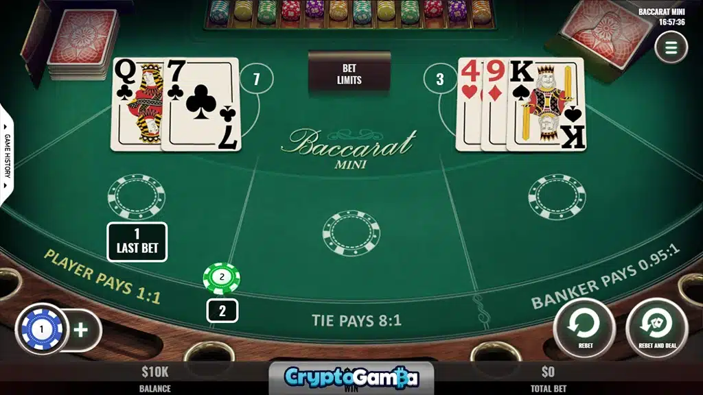 Mini Baccarat by Platipus