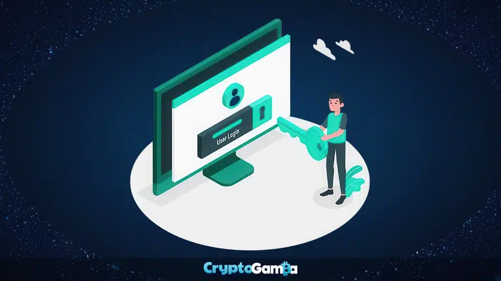Tether versus USD Coin Security with a Man Holding a Key
