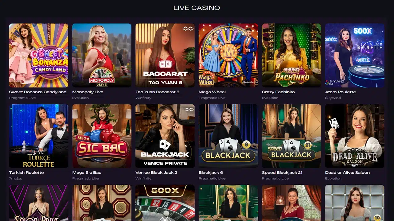 GlitchSpin crypto casino live dealer games
