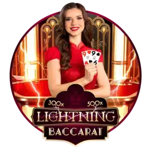 Lightning Baccarat circular logo