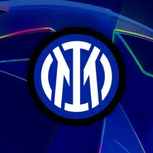 Inter logo on UEFA Champions League background