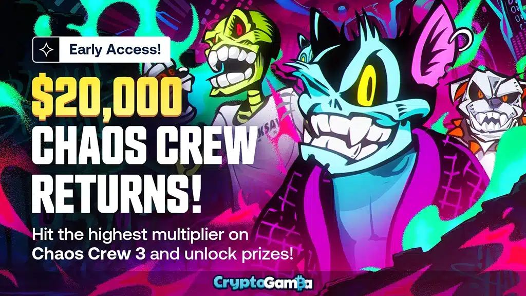 Chaos Crew 3 video slot tournament at Shuffle crypto casino